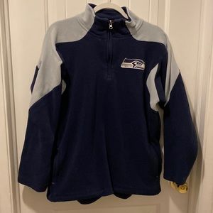 Fleece embroidered Seahawk 1/4 zip -Youth XL